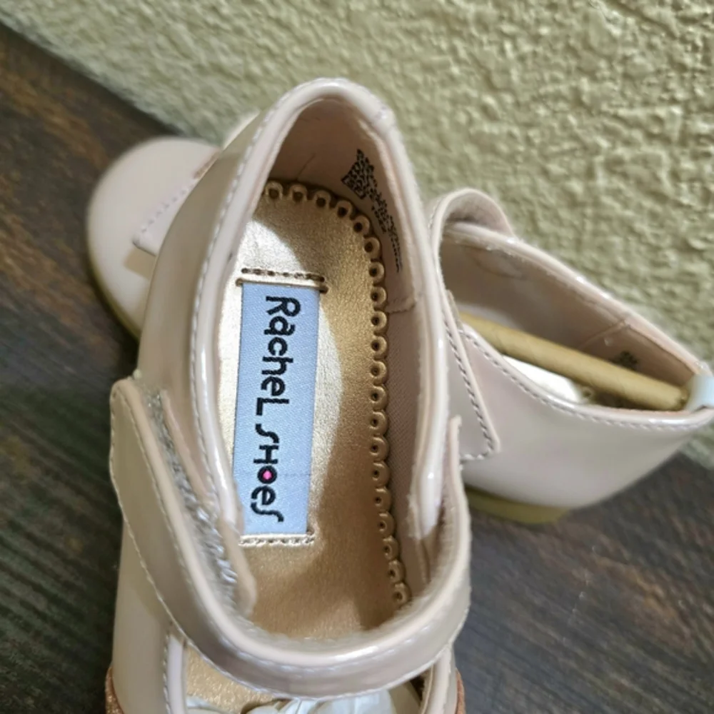 Rachel Toddler Girl Pink Bow Dress‎ Flats Mauve Shoes Size 6